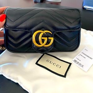 Authentic Gucci Super Mini Marmont Bag